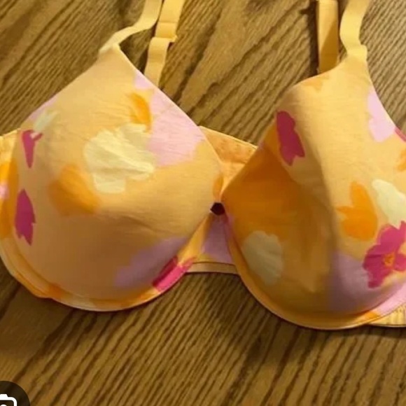 Auden Size 38C Contemporary Feminine Yellow and Pink Floral Print Bra NWT - Picture 9 of 9